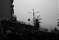 Man Walking in Fog