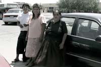 Harold and Family at Drive-Through Parking Lot