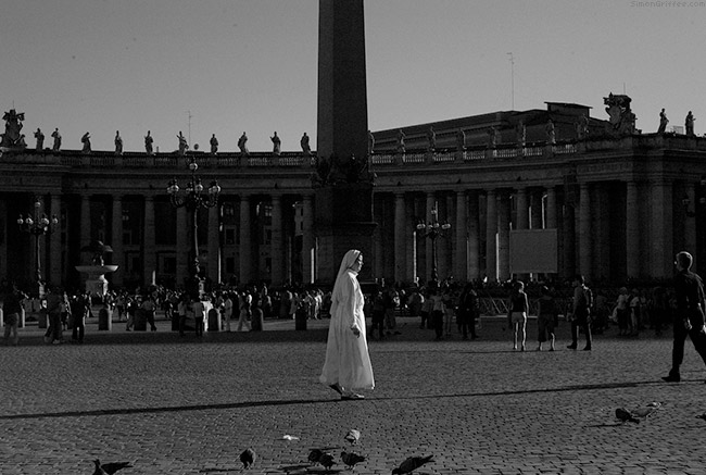 004 Woman In Piazza San Pietro