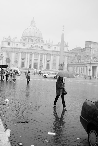 023 Woman Walking Outside Vatican