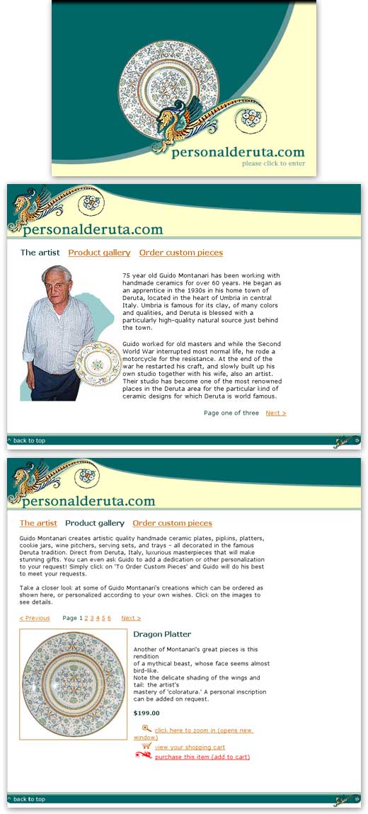 A screenshot of the personalderuta.com website