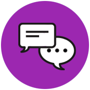 Speech bubbles icon.